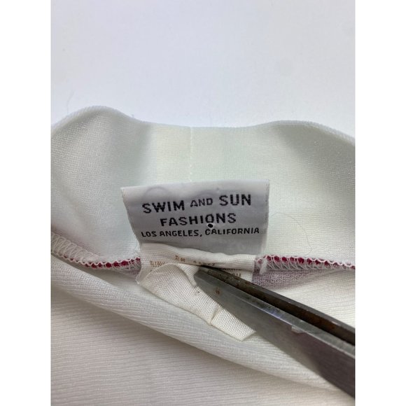 DeWeese Design Swim and Sun Fashions Sheer Robe Cover Up White- Blue Red Size Me - Picture 4 of 7